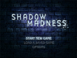 Shadow Madness title screen for Playstation